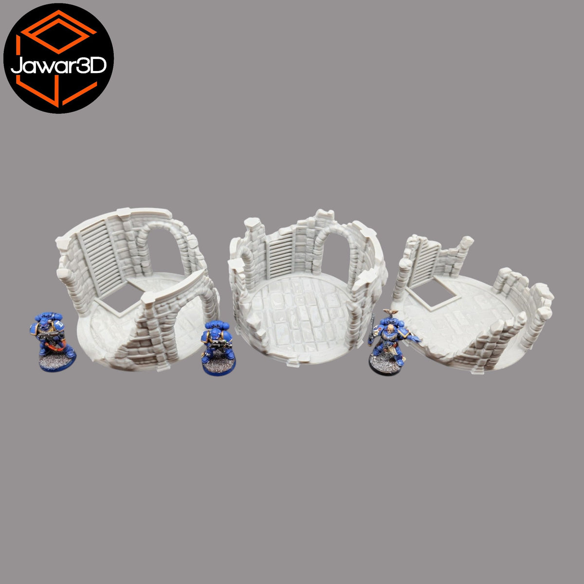 Circle Tower Ruin - 28mm Wargaming Scatter Terrain Scenery Tabletop Miniature Jawar3d
