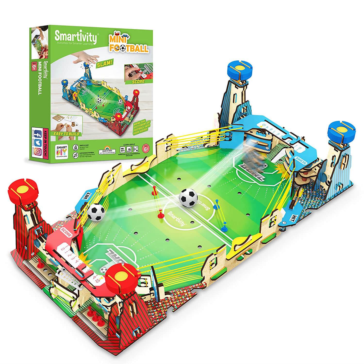 Smartivity Mini Football | Build-It-Yourself Multiplayer STEAM Board Game Curious Minds