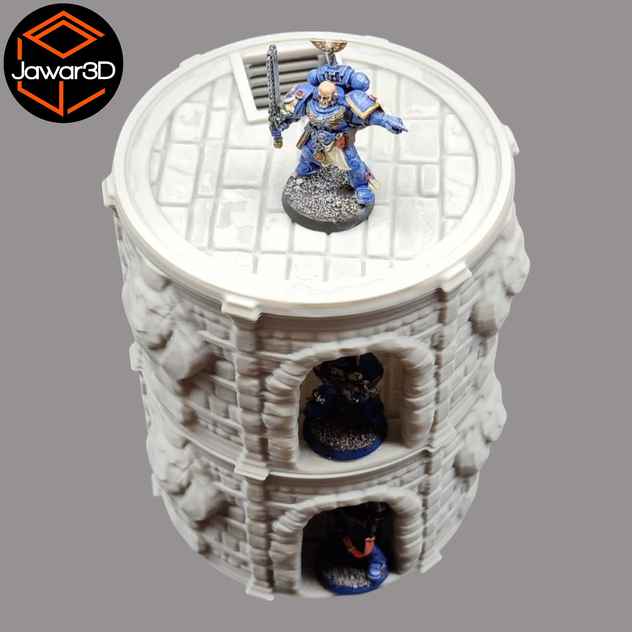 Circle Tower - 28mm Wargaming Scatter Terrain Scenery Tabletop Miniature Jawar3d