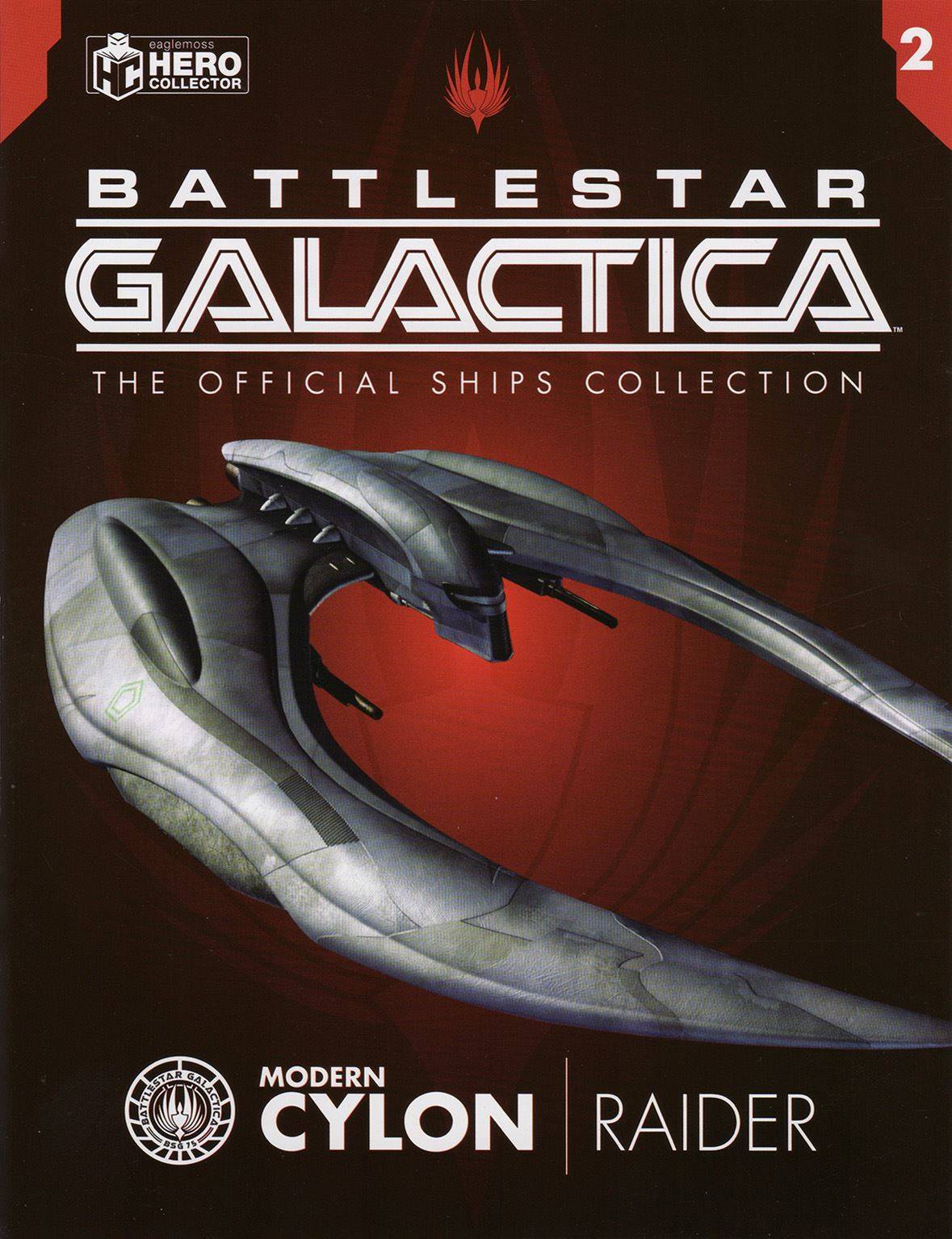 #02 Modern Cylon Raider (2004 Series) Model Diecast Ship (Eaglemoss / Battlestar Galactica) Real Merch
