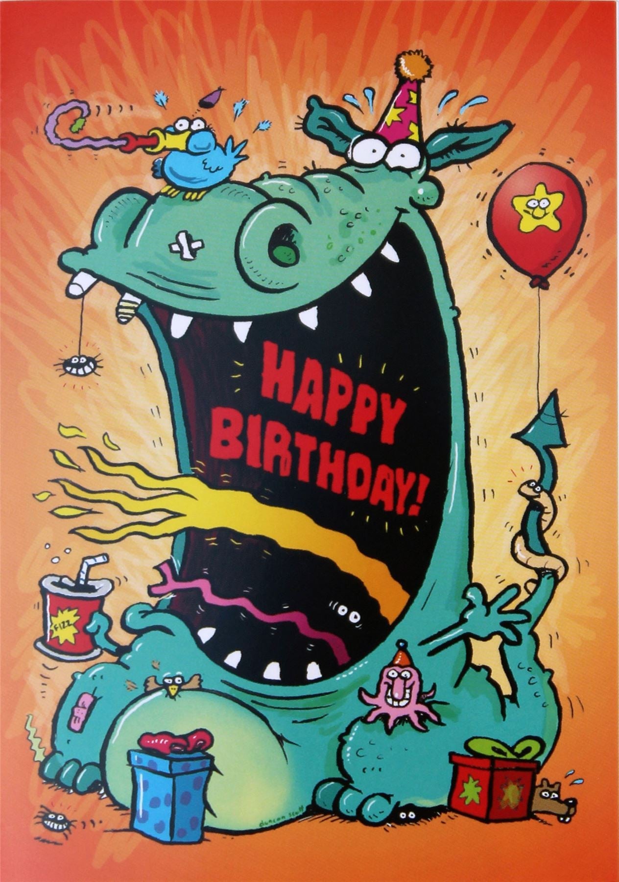 Dan the Dragon's Children's Birthday Card (105 x 148 mm) Curious Minds