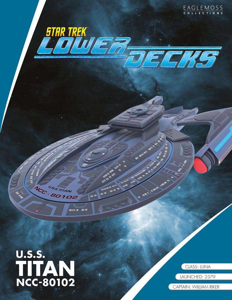 #01 U.S.S. Titan NCC-80102 (Luna-class) Model Diecast Ship Lower Decks (Eaglemoss / Star Trek) Real Merch