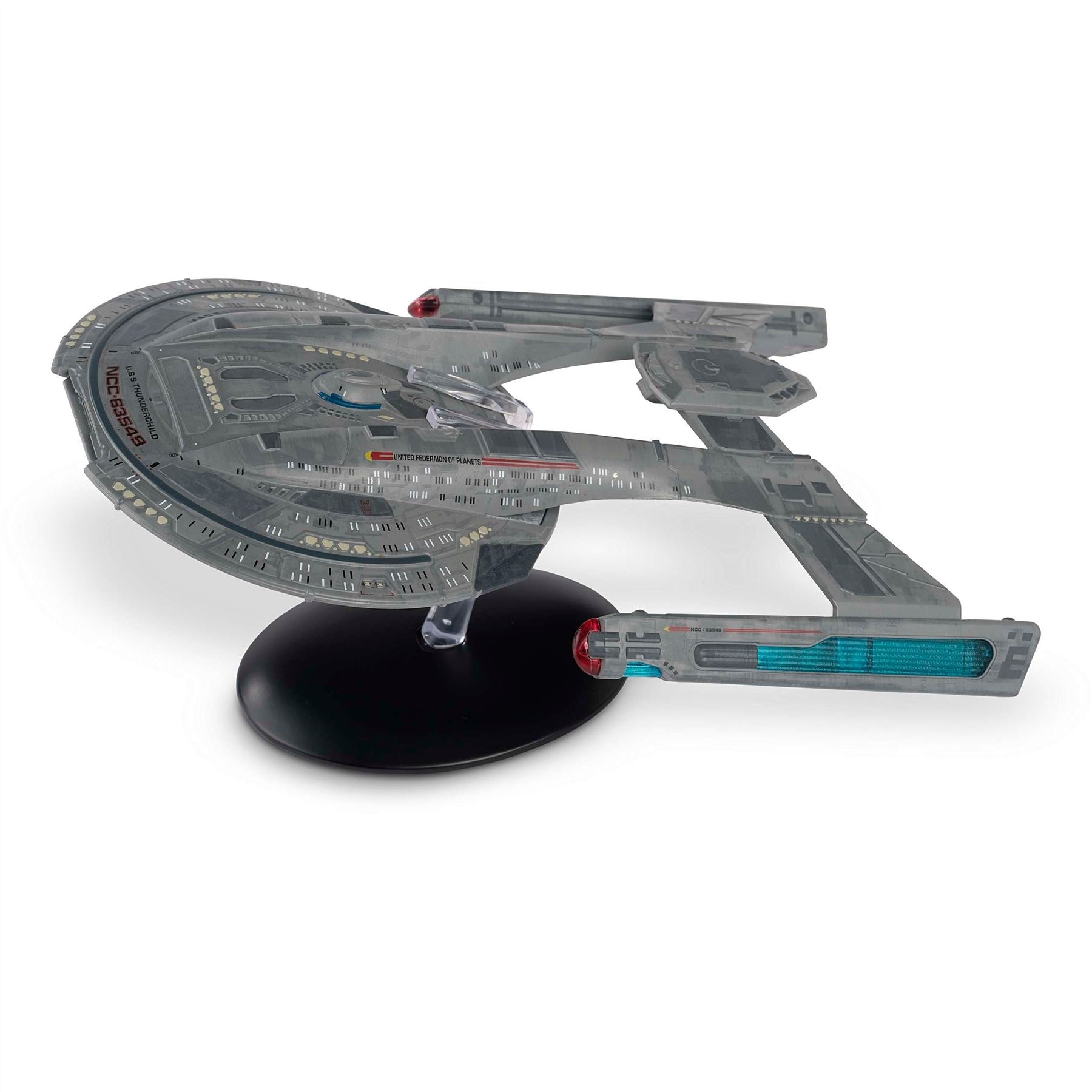 #12 U.S.S. Thunderchild NCC-63549 (Akira-class) XL EDITION Model Die Cast Ship (Eaglemoss / Star Trek) Real Merch
