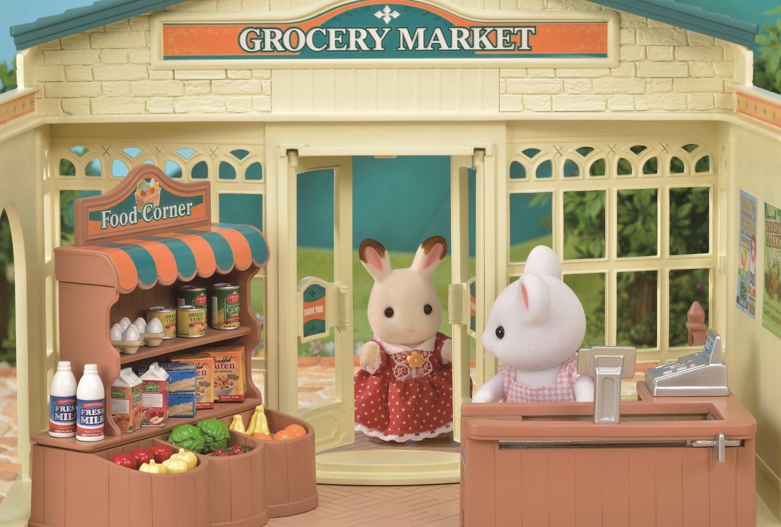 Sylvanian Families Grocery Market Toy Shop Playset for Ages 3 and Up Curious Minds