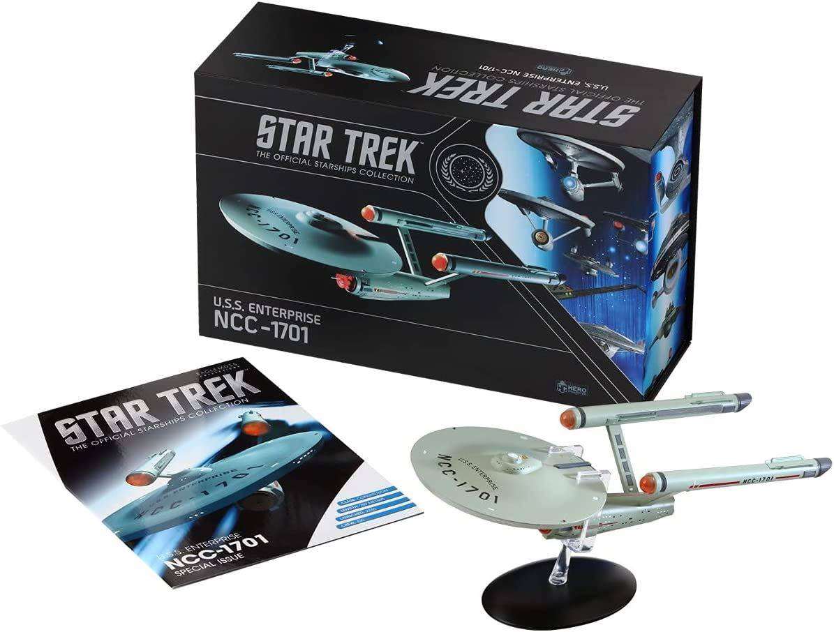 #01 U.S.S. Enterprise NCC-1701 XL EDITION Die-Cast Model Ship TOS (Eaglemoss / Star Trek) Real Merch