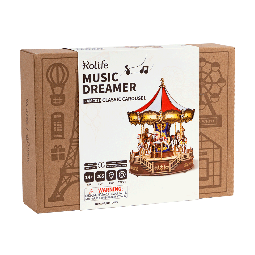 Rolife Music Dreamer Classic Carousel D.I.Y Model Rolife