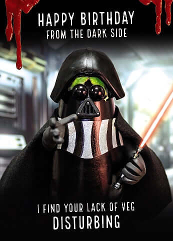 Violent Veg - The Darkside Birthday Card Carte Blanche
