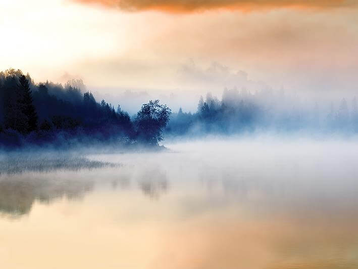 Andreas Stridsberg - Hazy Lake Wall Art 60x80 Pyramid International