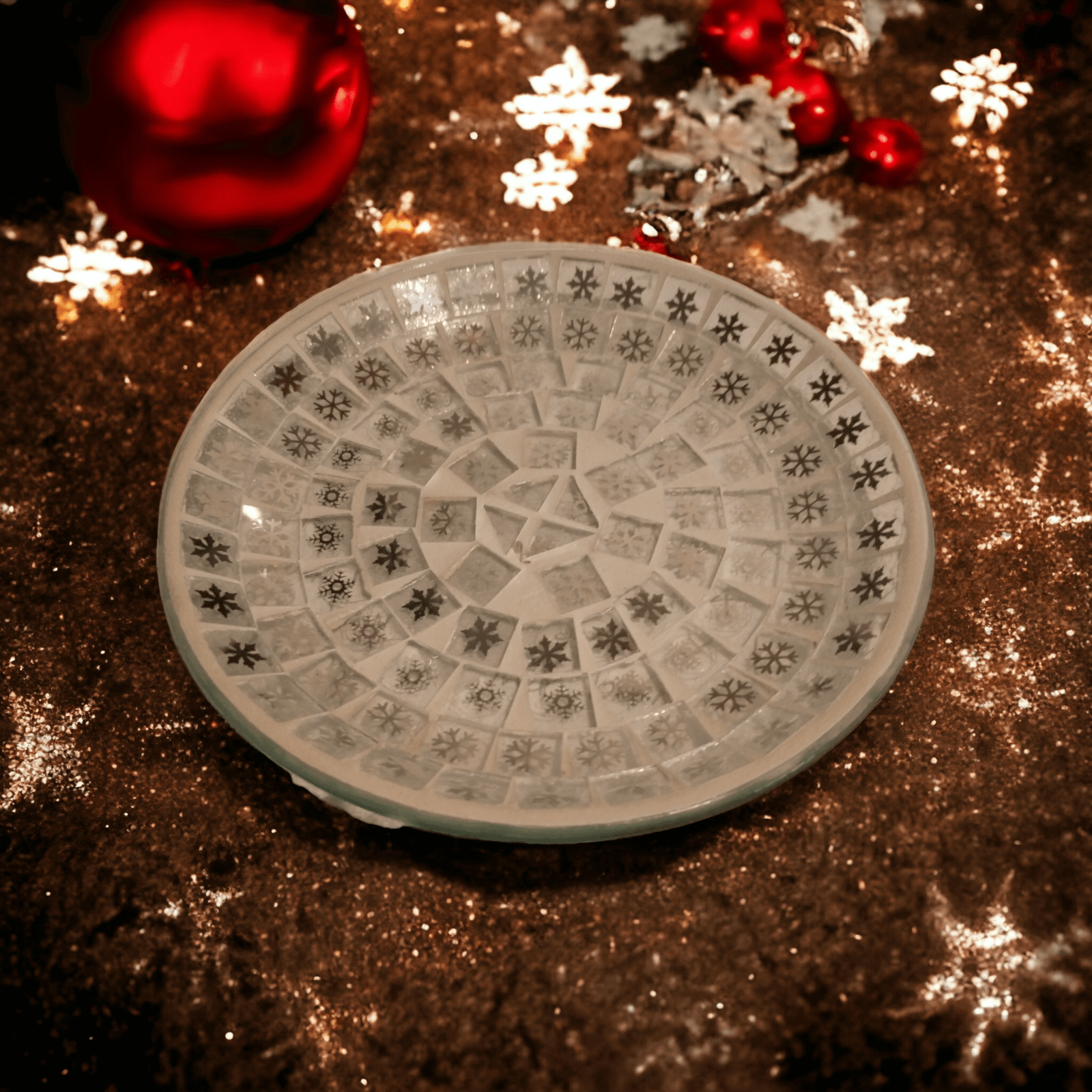 Aroma Christmas Snowflake Jar Candle Tray Aroma Accessories