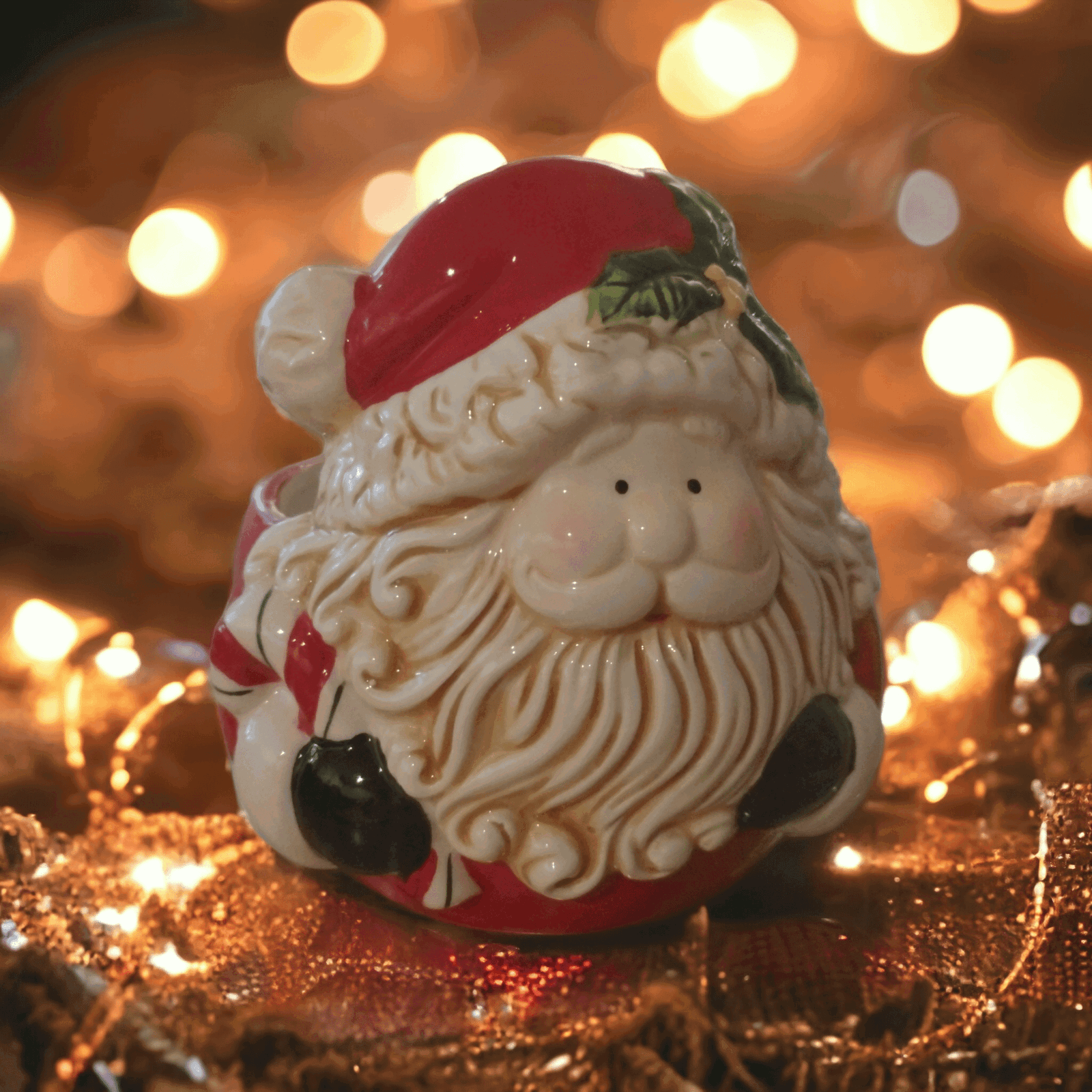 Aroma Santa Jar Candle Holder Ceramic Aroma