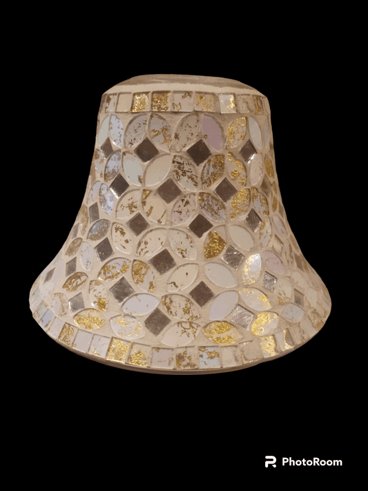 Aroma Accessories - Gold and Silver Mosaic Candle Shade - The Imagination Shop - Aroma Accessories 