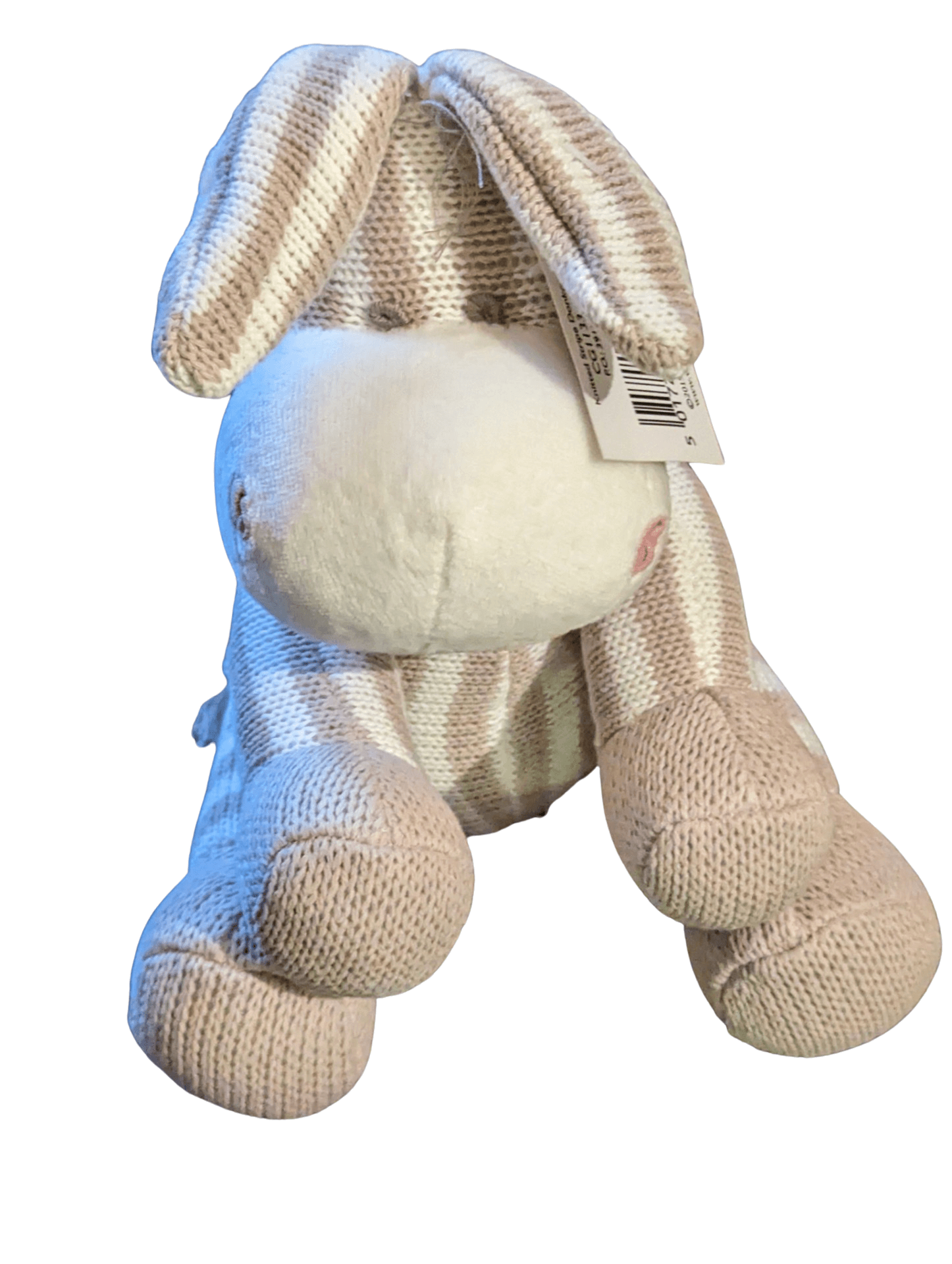 Babies First - Striped knitted donkey Soft Toy The Imagination Shop