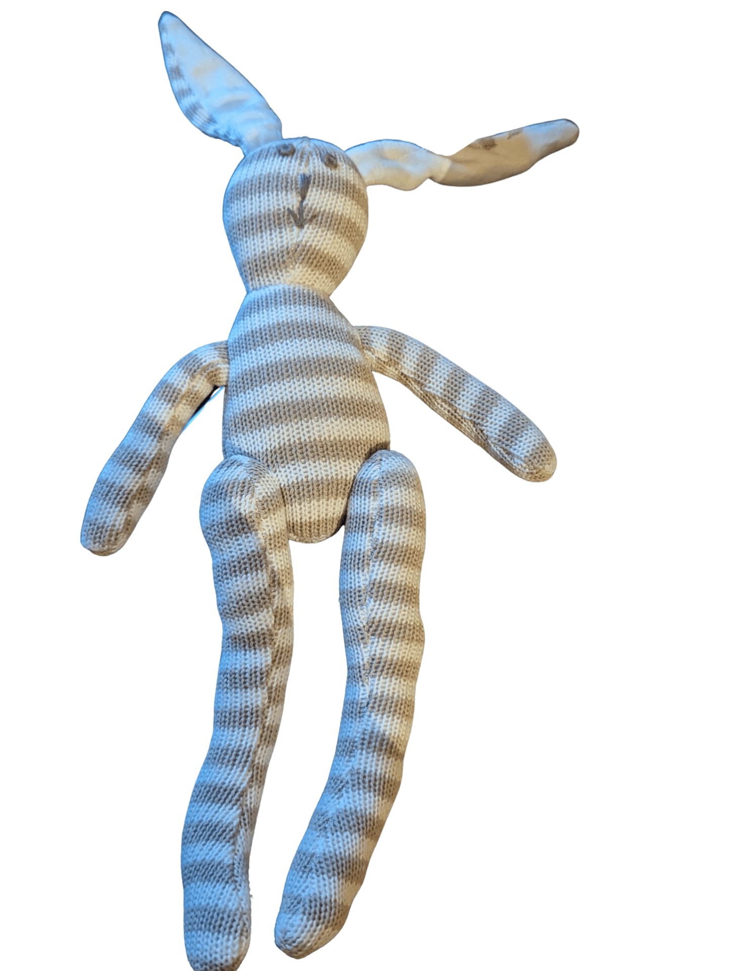 Babies First - Stripey knitted Rabbit - The Imagination Shop - The Imagination Shop 