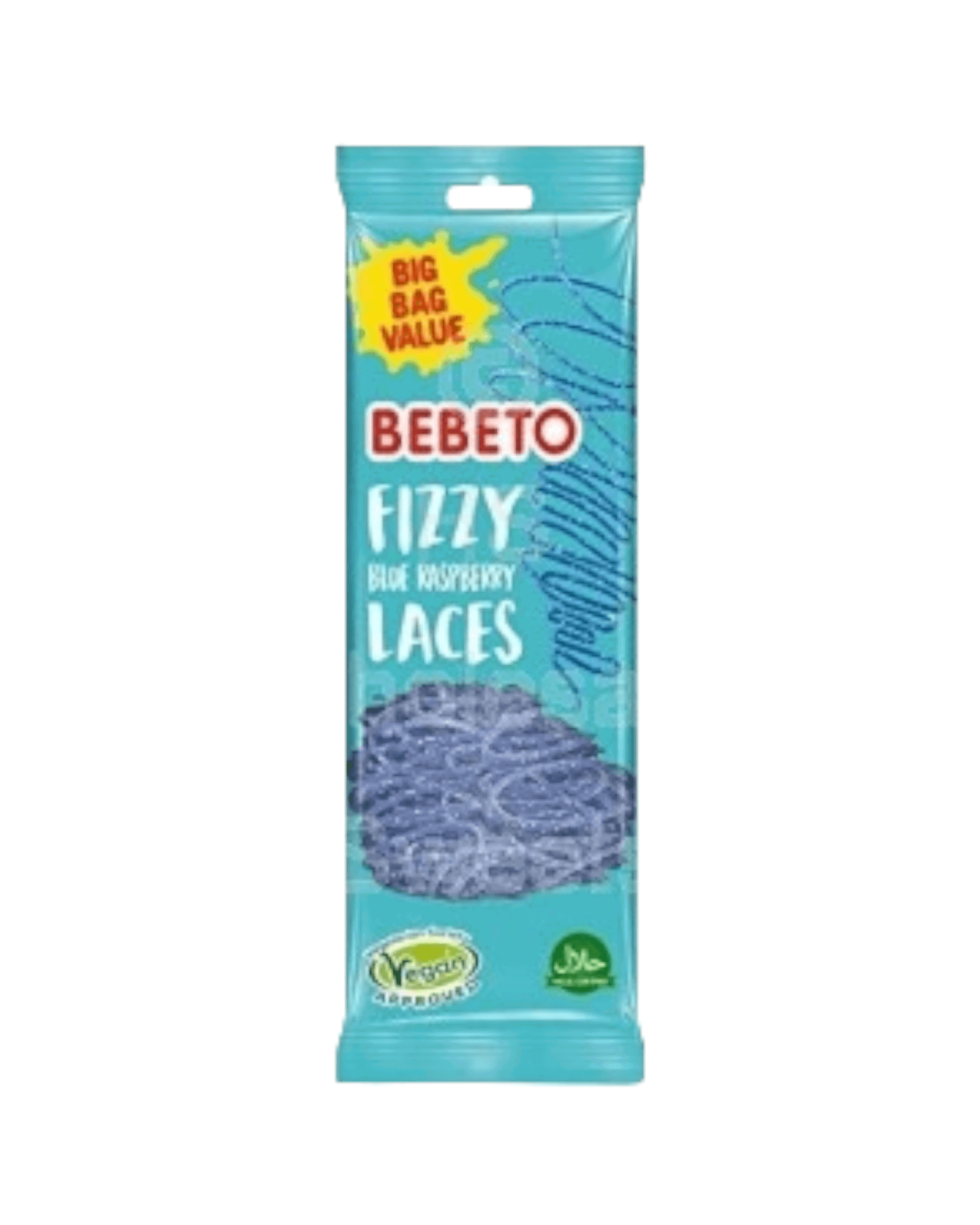 Bebeto Fizzy Blue Raspberry Laces 160g Bebeto
