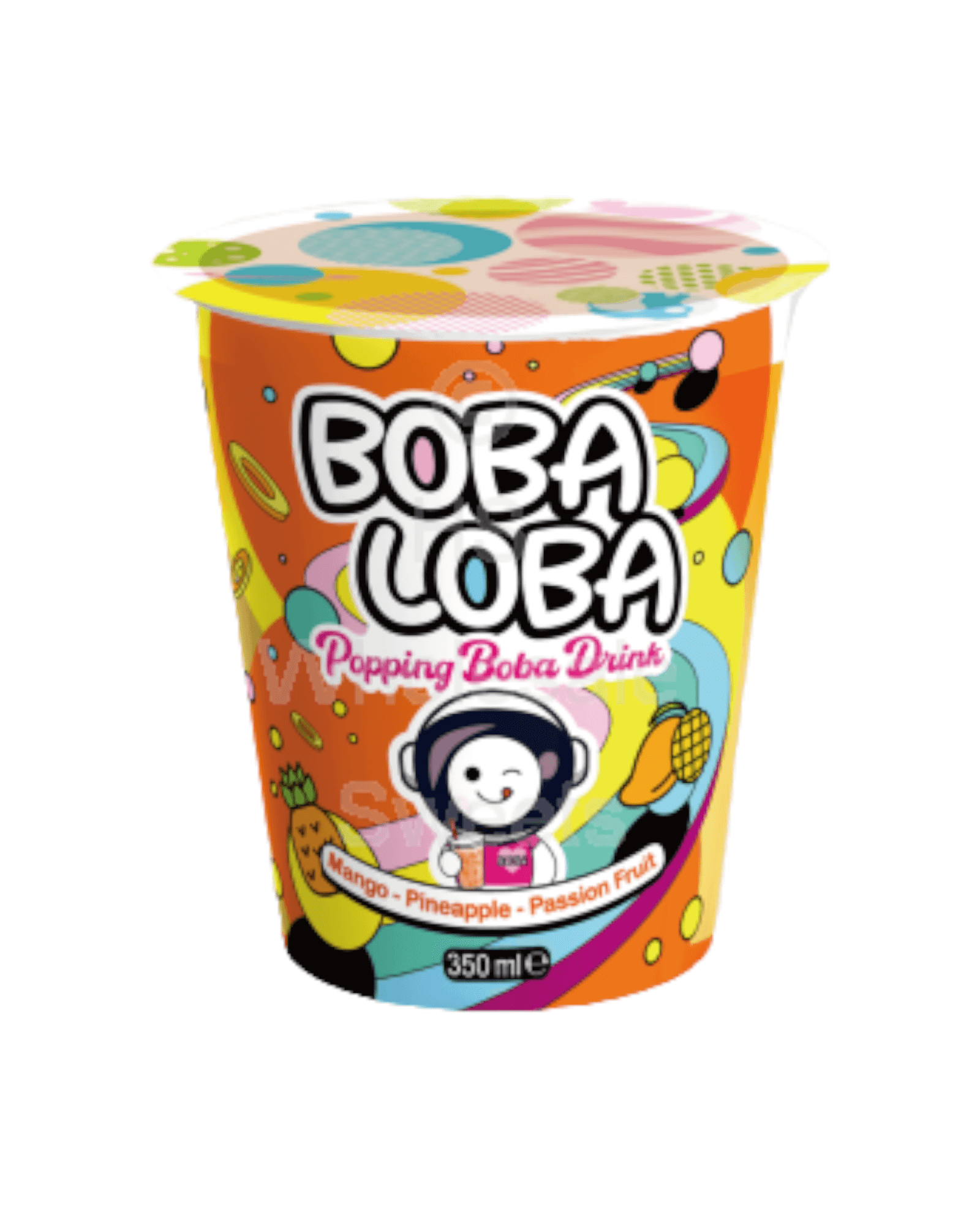 Boba Loba Mango Pineapple Passion Drink Cup 350ml Boba Loba