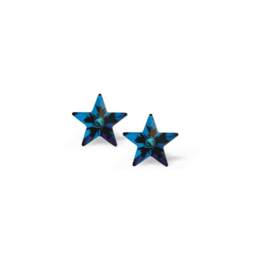 Byzantium Collection Jewellery - Blue crystal stud earrings The Imagination Shop