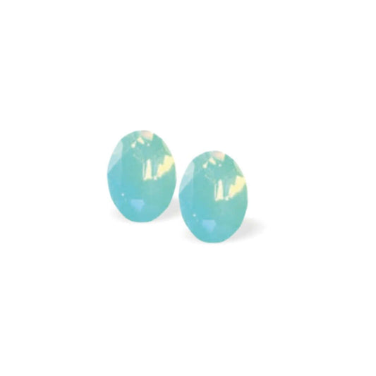 Byzantium Collection Jewellery - Oval Pacific opal stud earrings - The Imagination Shop - The Imagination Shop 