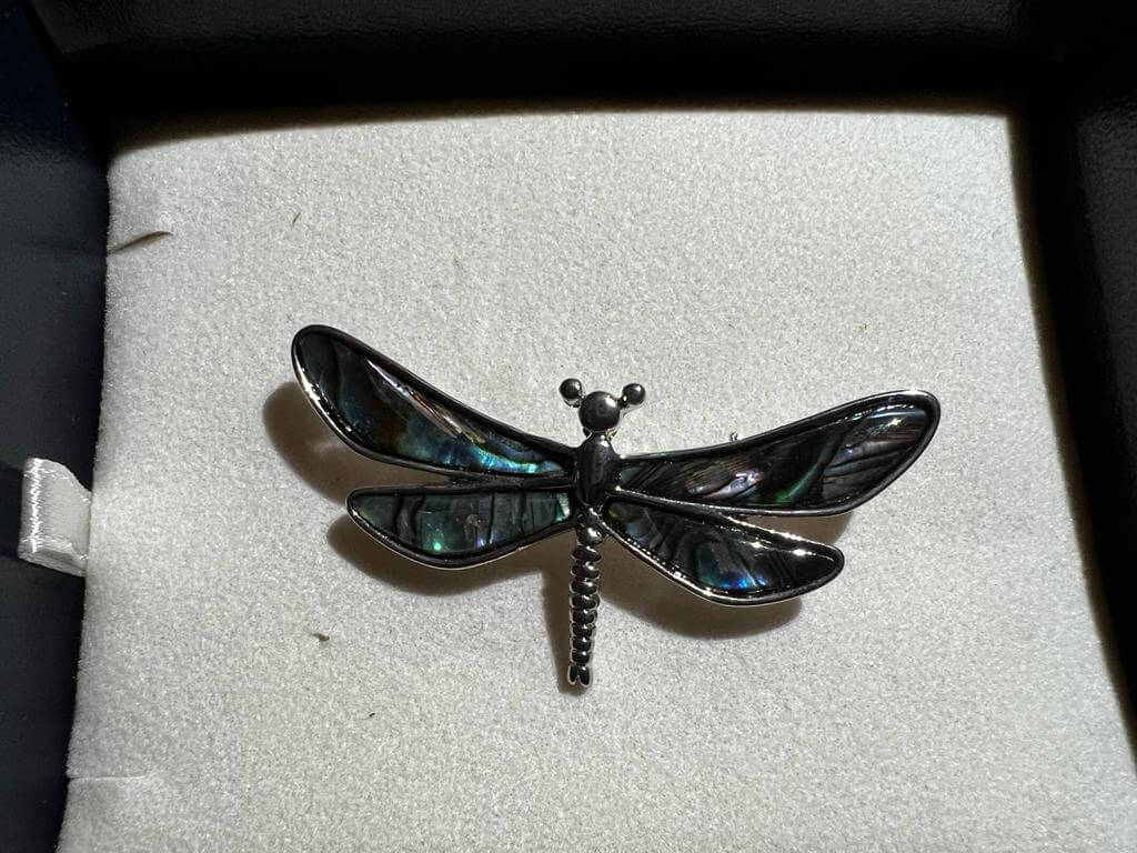 Byzantium Collection Jewellery - Paua Shell Brooch Dragonfly The Imagination Shop