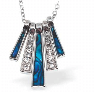 Byzantium Collection Jewellery - Paua Shell Crystalized Multidrops Necklace Byzantium Collection London