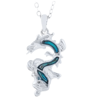 Byzantium Collection Jewellery - Paua Shell Dragon Necklace Byzantium Collection London