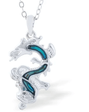 Byzantium Collection Jewellery - Paua Shell Dragon Necklace Byzantium Collection London