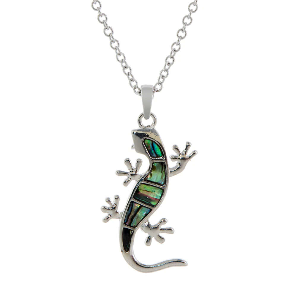 Byzantium Collection Jewellery - Paua Shell Lizzard Necklace Byzantium Collection London