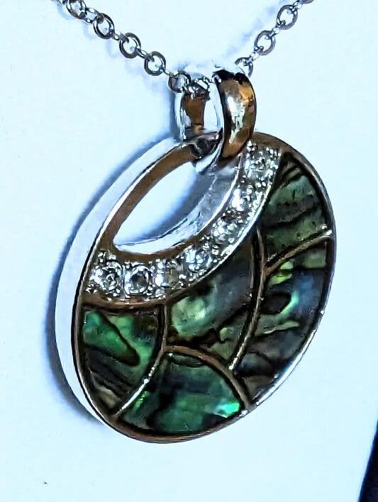 Byzantium Collection Jewellery - Paua shell Cerchio necklace The Imagination Shop