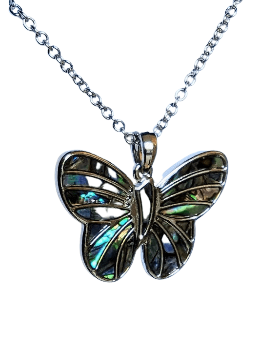 Byzantium Collection Jewellery - Paua shell butterfly necklace The Imagination Shop