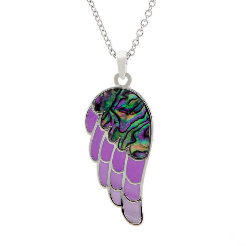 Byzantium Collection Jewellery - Paua shell lavender wing necklace The Imagination Shop