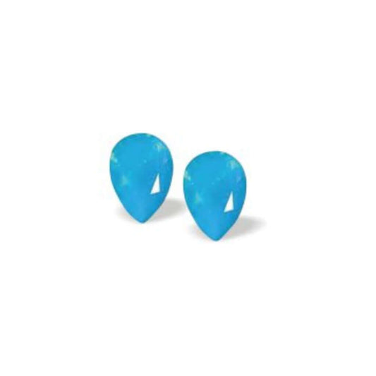 Byzantium Collection Jewellery - Pear shape crystal stud torqoise - The Imagination Shop - The Imagination Shop 