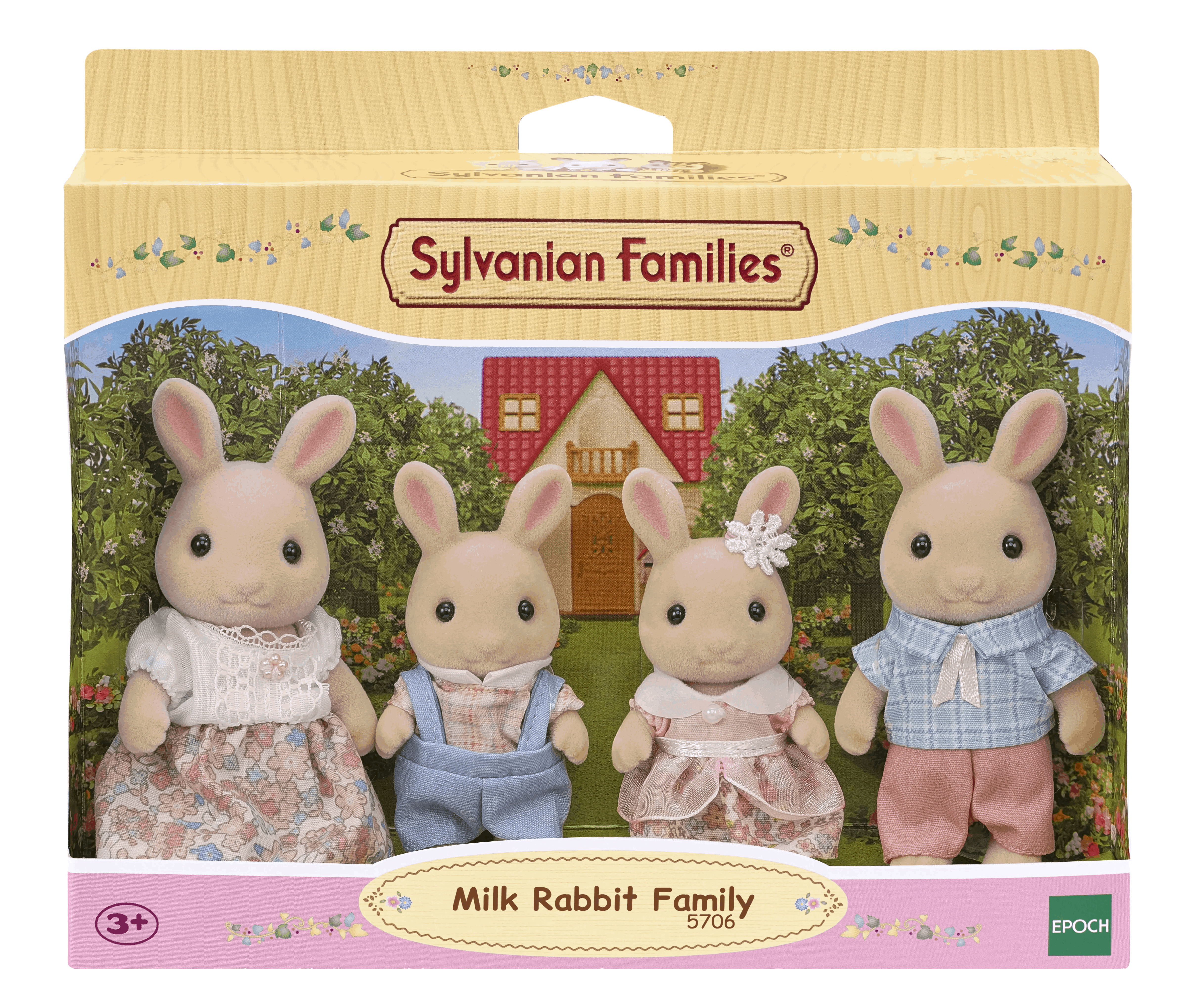 Sylvanian Families Milk Rabbit Family Toy Playset for Ages 3 and Up Curious Minds
