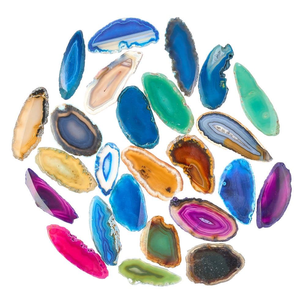 Agate Slice Available in Assorted Vibrant Colours Collectable (Single) Curious Minds
