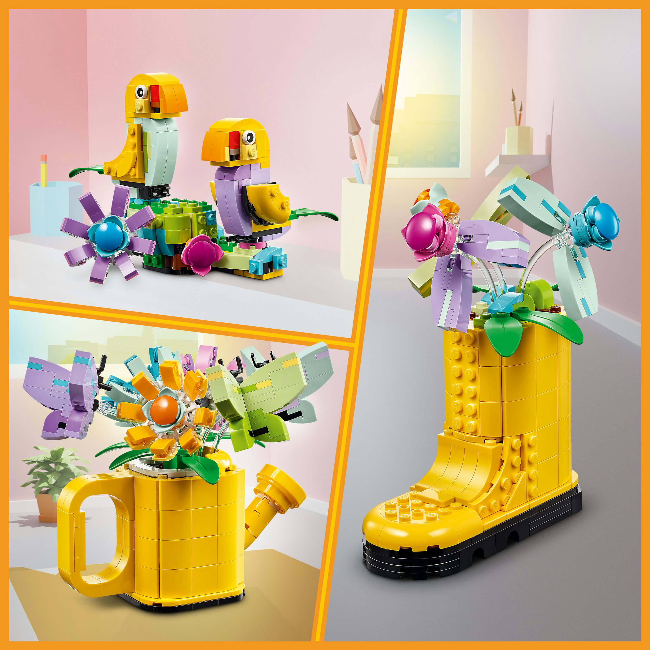 Lego Creator 3 in 1 31149 Flowers in Watering Can for Ages 8 and Up Curious Minds