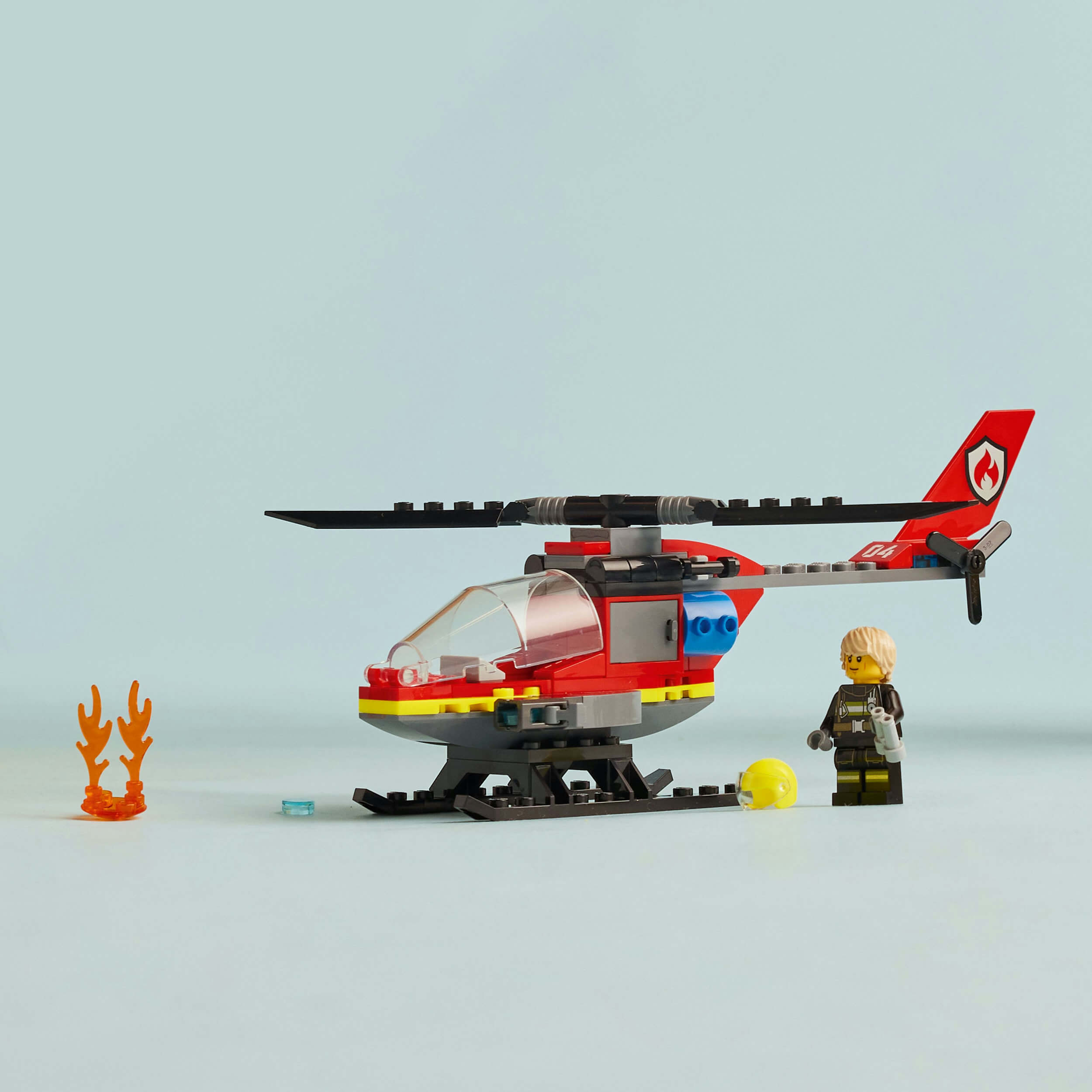 Lego City 60411 Fire Rescue Helicopter Toy Playset for Ages 5 and Up Curious Minds