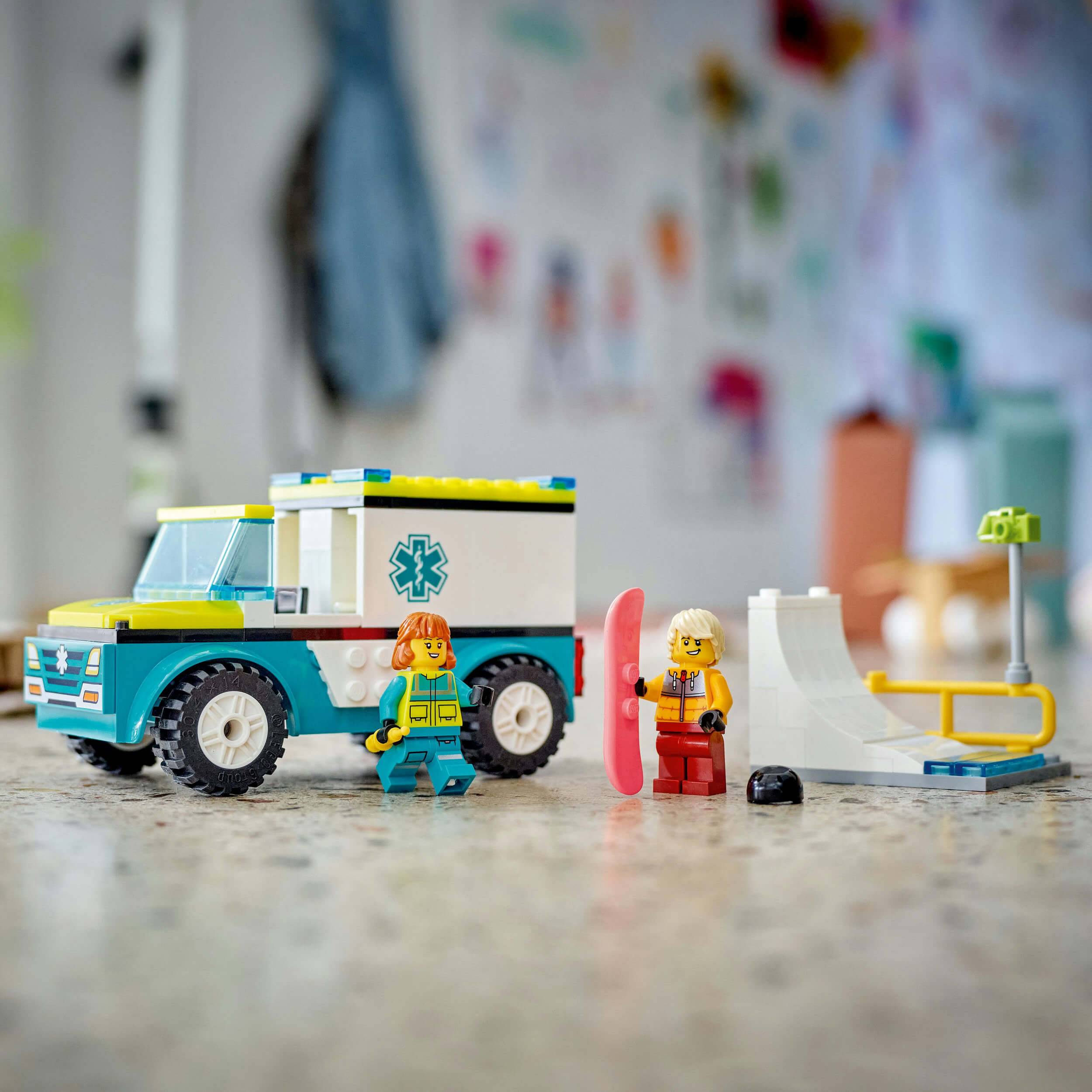 Lego City 60403 Emergency Ambulance and Snowboarder for Ages 4 and Up Curious Minds