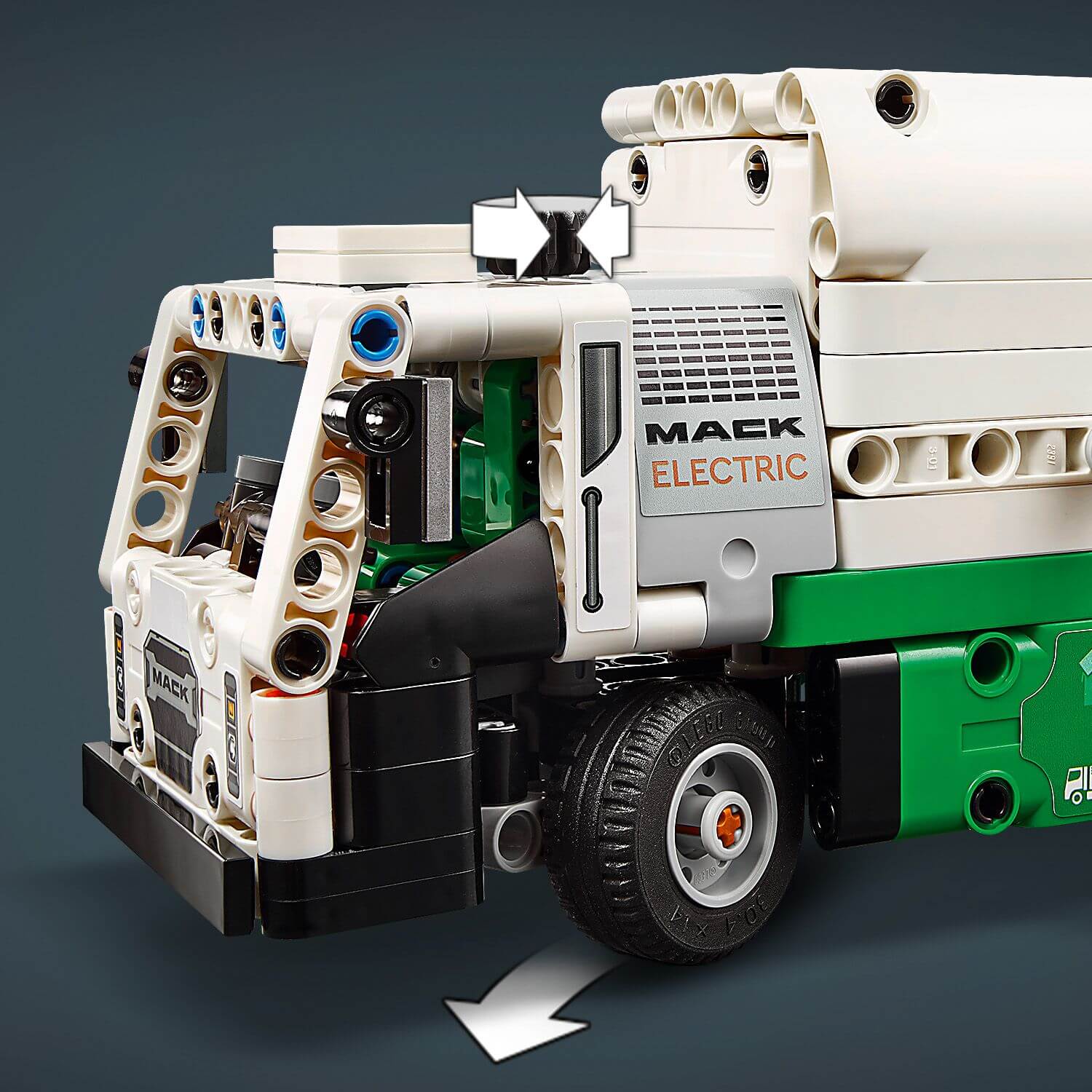 Lego Technic 42167 Mack Electric Garbage Truck Model for Ages 8 and Up Curious Minds
