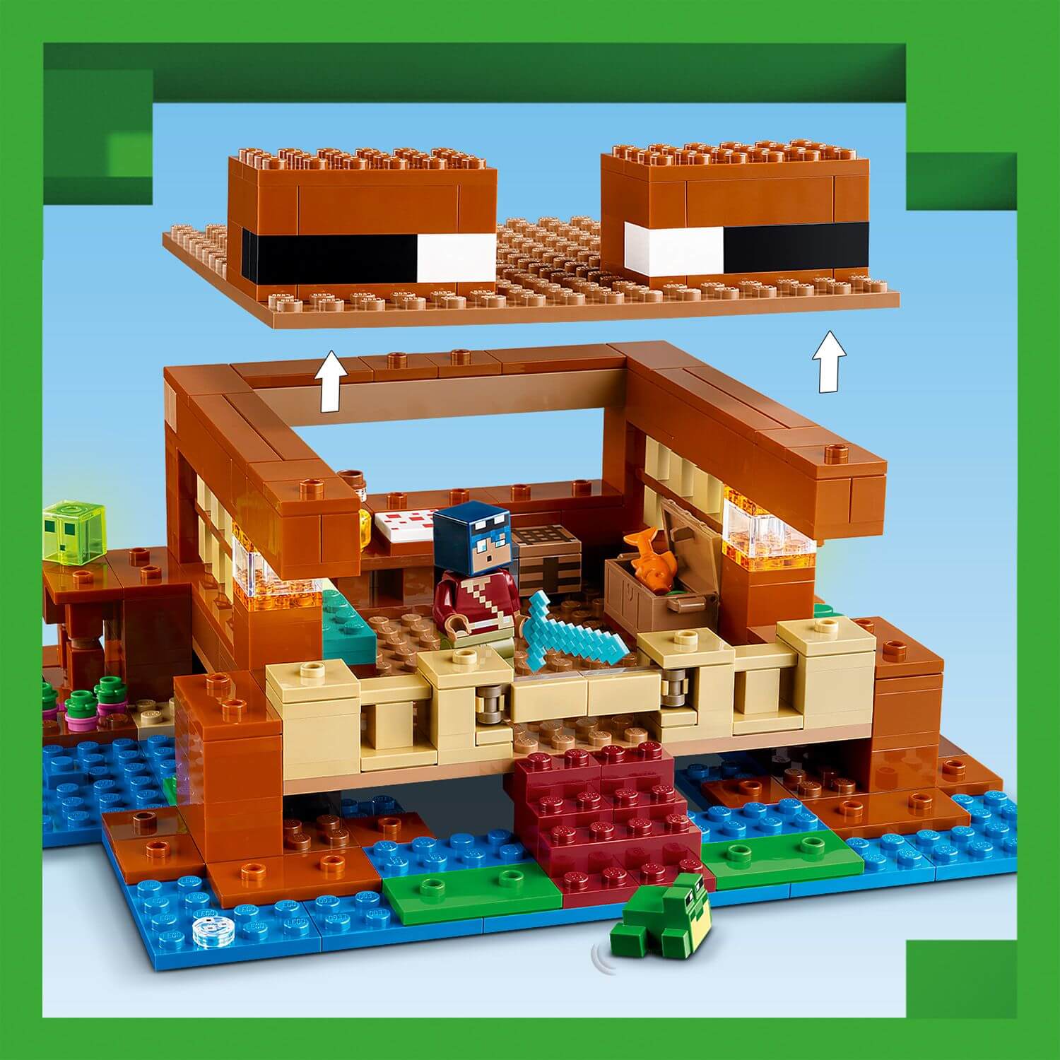 Lego Minecraft 21256 The Frog House Buildable Playset for Ages 8 & Up Curious Minds