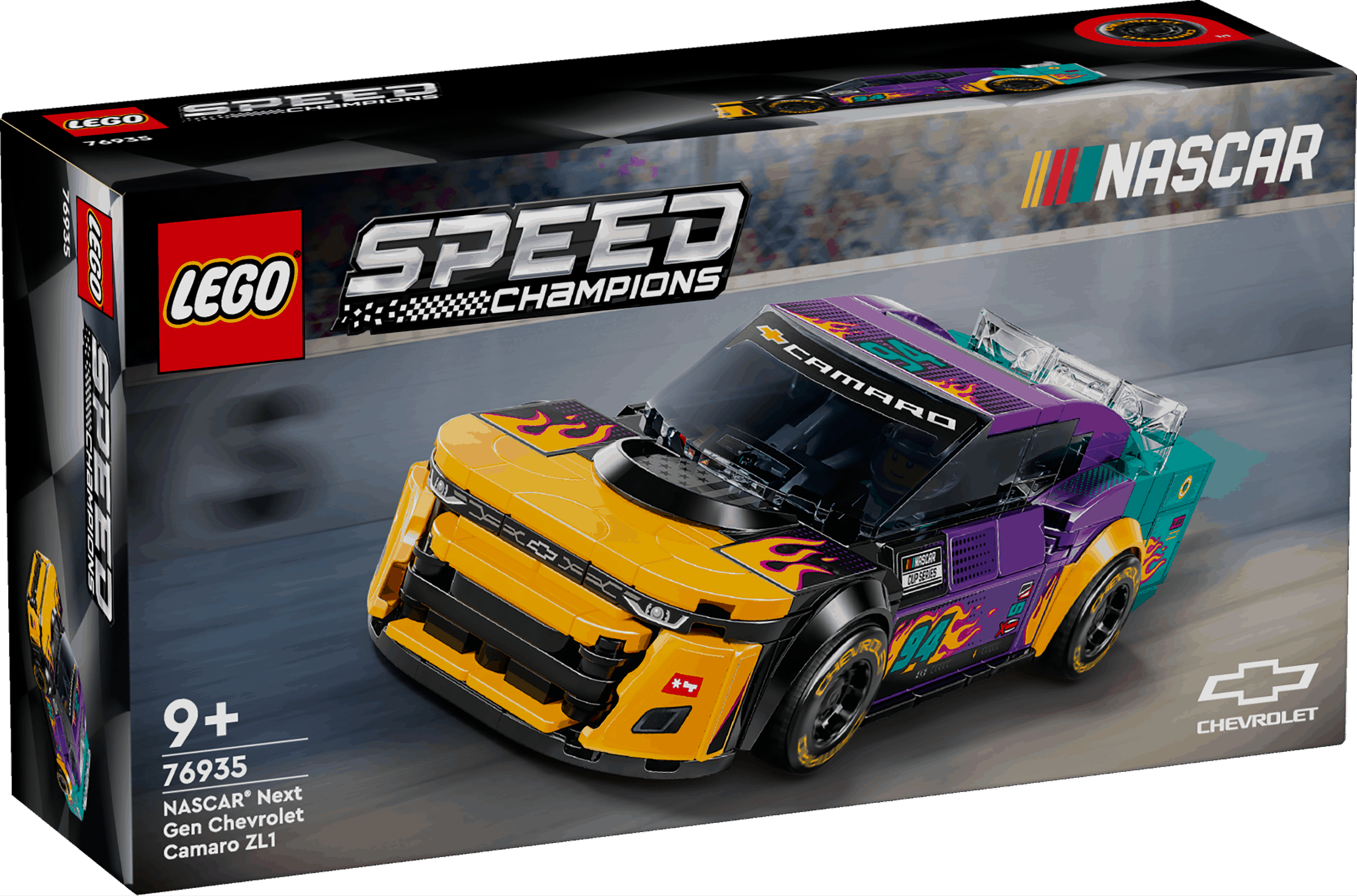 LEGO Speed Champions 76935 NASCAR Next Gen Chevrolet Camaro ZL1 Age 9+ Curious Minds