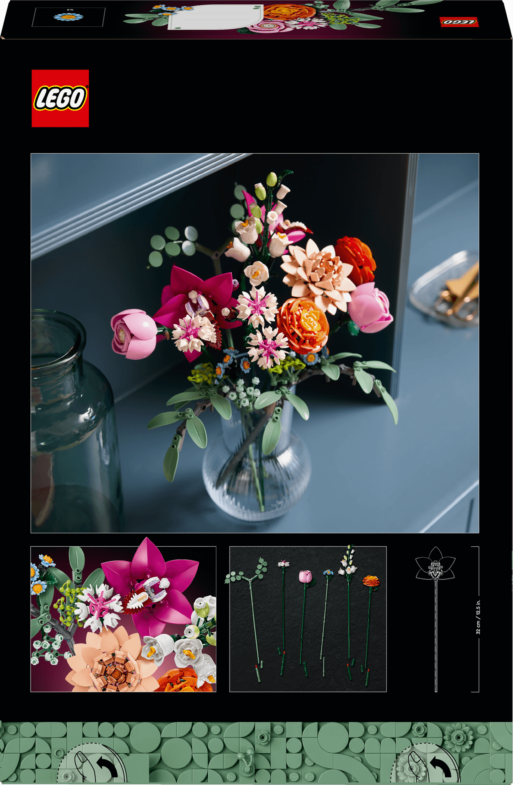 Lego Botanicals 10342 Pretty Pink Flower Bouquet for Adults Ages 18+ Curious Minds