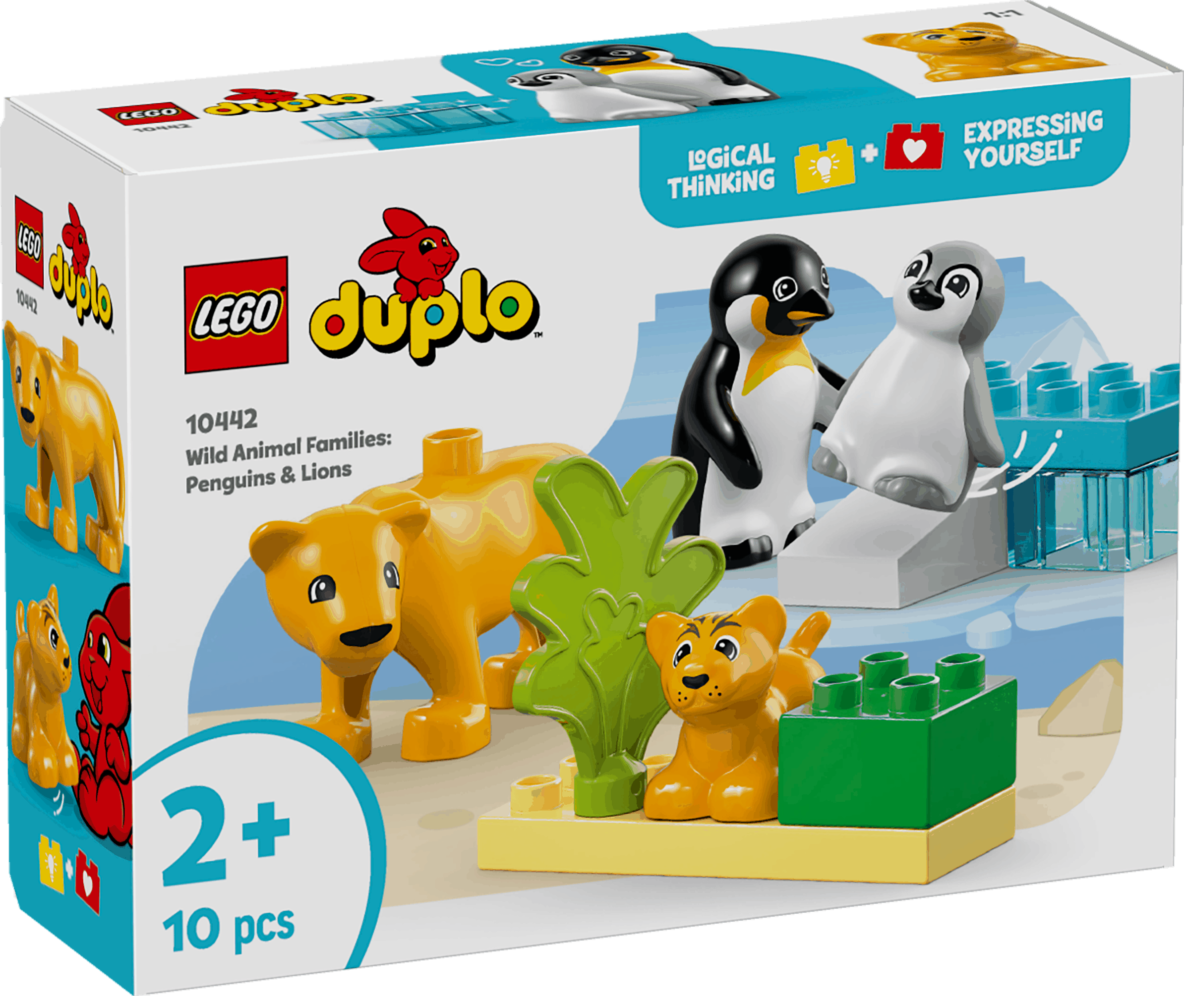 Lego Duplo 10442 Wild Animal Families: Penguins & Lions for Age 2 & Up Curious Minds