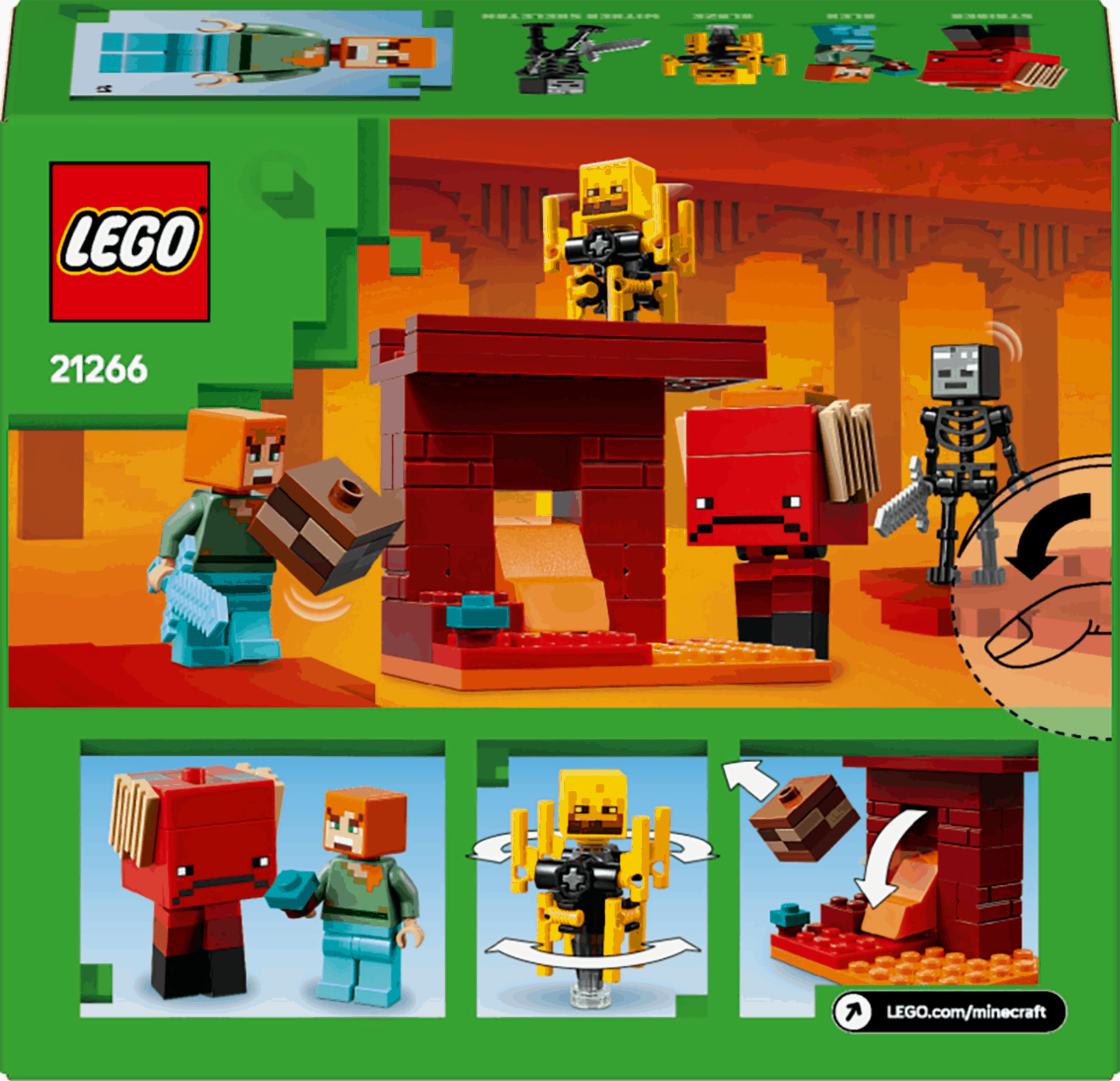 Lego Minecraft 21266 The Nether Lava Battle Playset for Ages 6 and Up Curious Minds