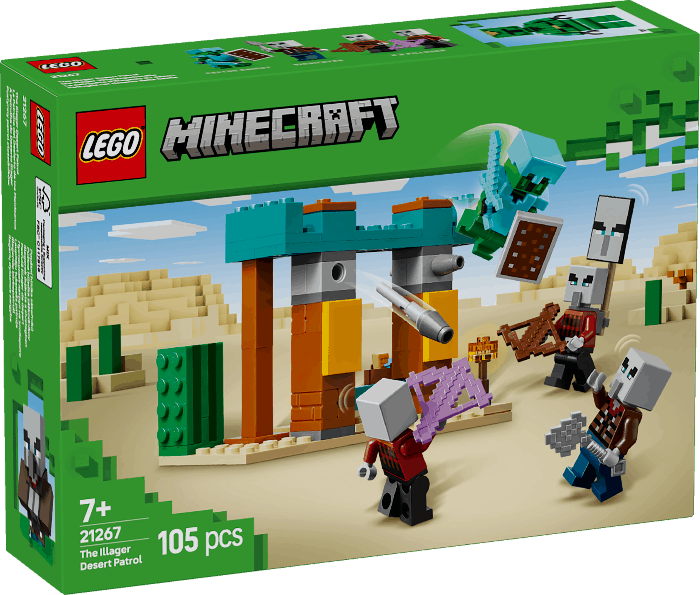 Lego Minecraft 21267 The Illager Desert Patrol Playset for Ages 7 & Up Curious Minds