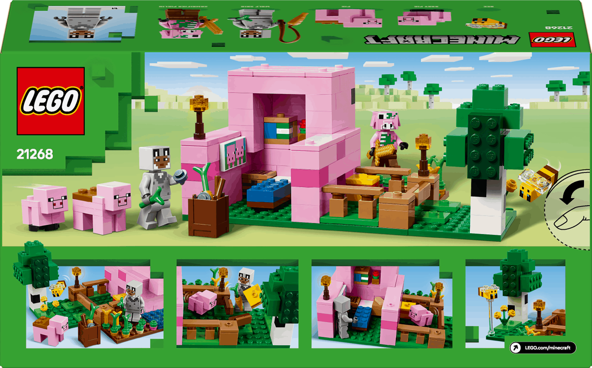 Lego Minecraft 21268 The Baby Pig House Toy Playset for Ages 7 and Up Curious Minds