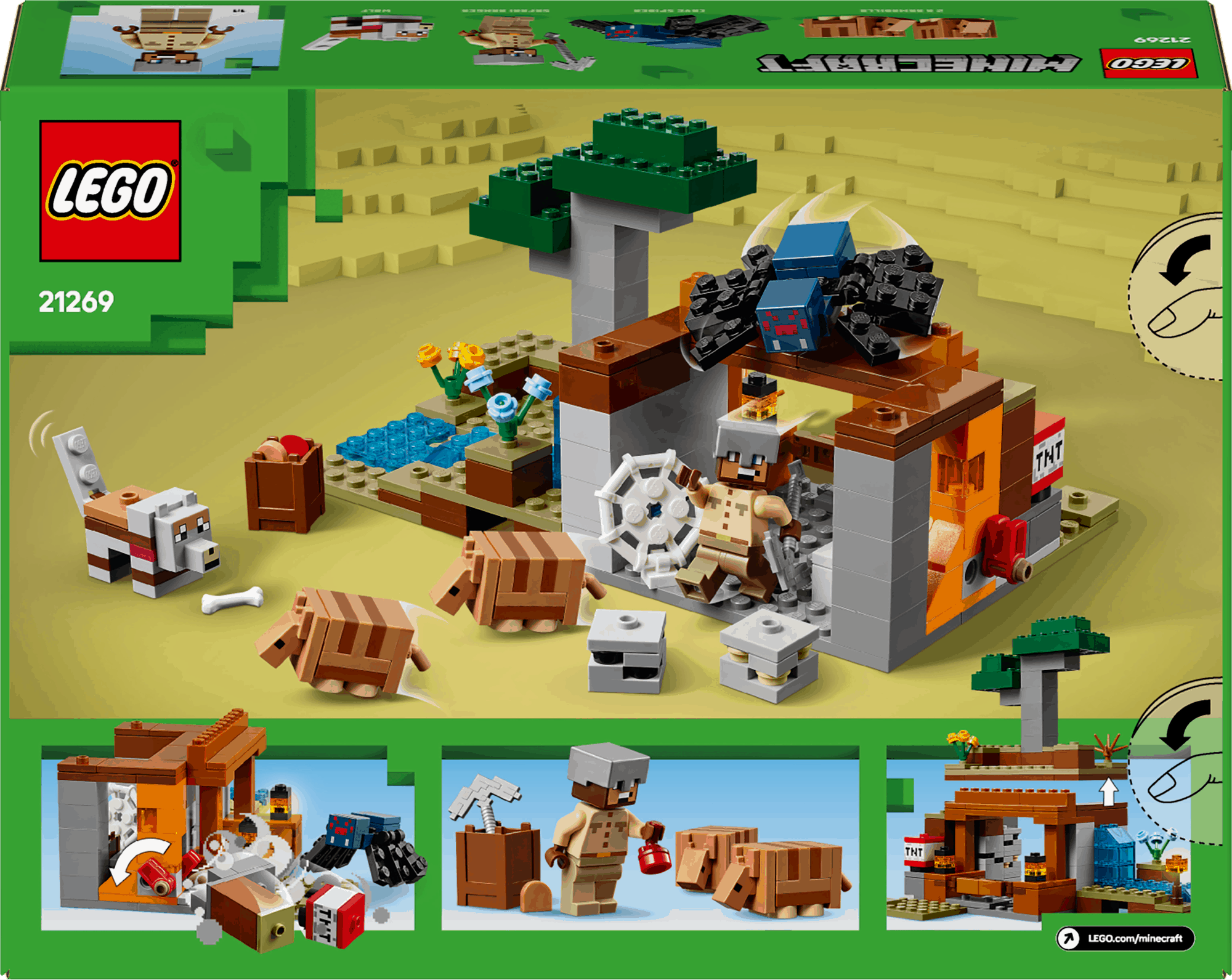 Lego Minecraft 21269 The Armadillo Mine Expedition Playset for Ages 8+ Curious Minds
