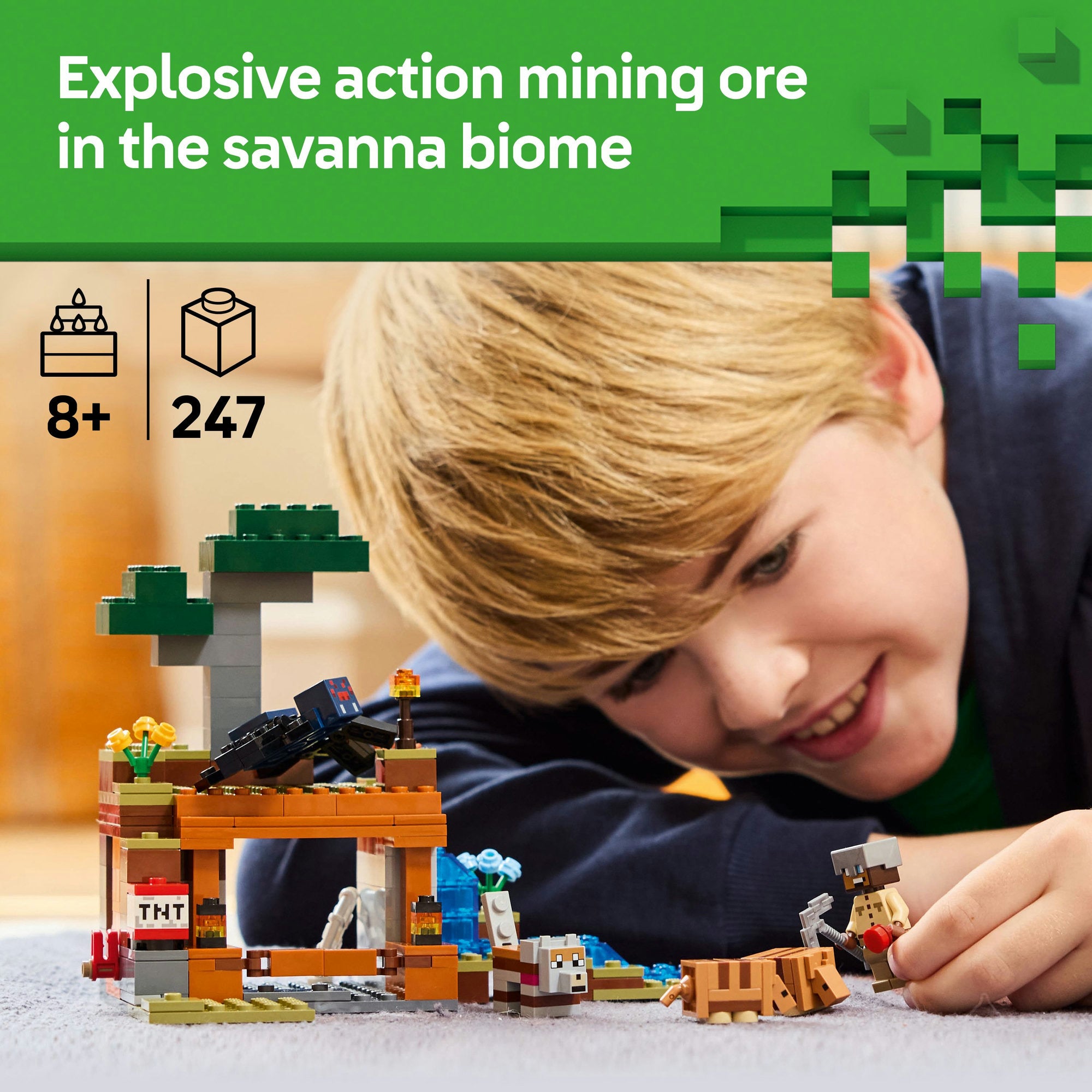 Lego Minecraft 21269 The Armadillo Mine Expedition Playset for Ages 8+ Curious Minds