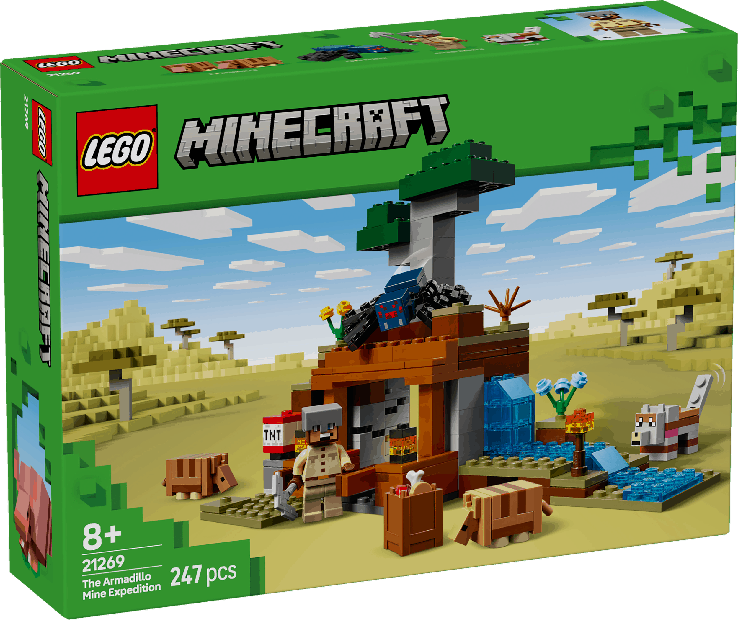 Lego Minecraft 21269 The Armadillo Mine Expedition Playset for Ages 8+ Curious Minds