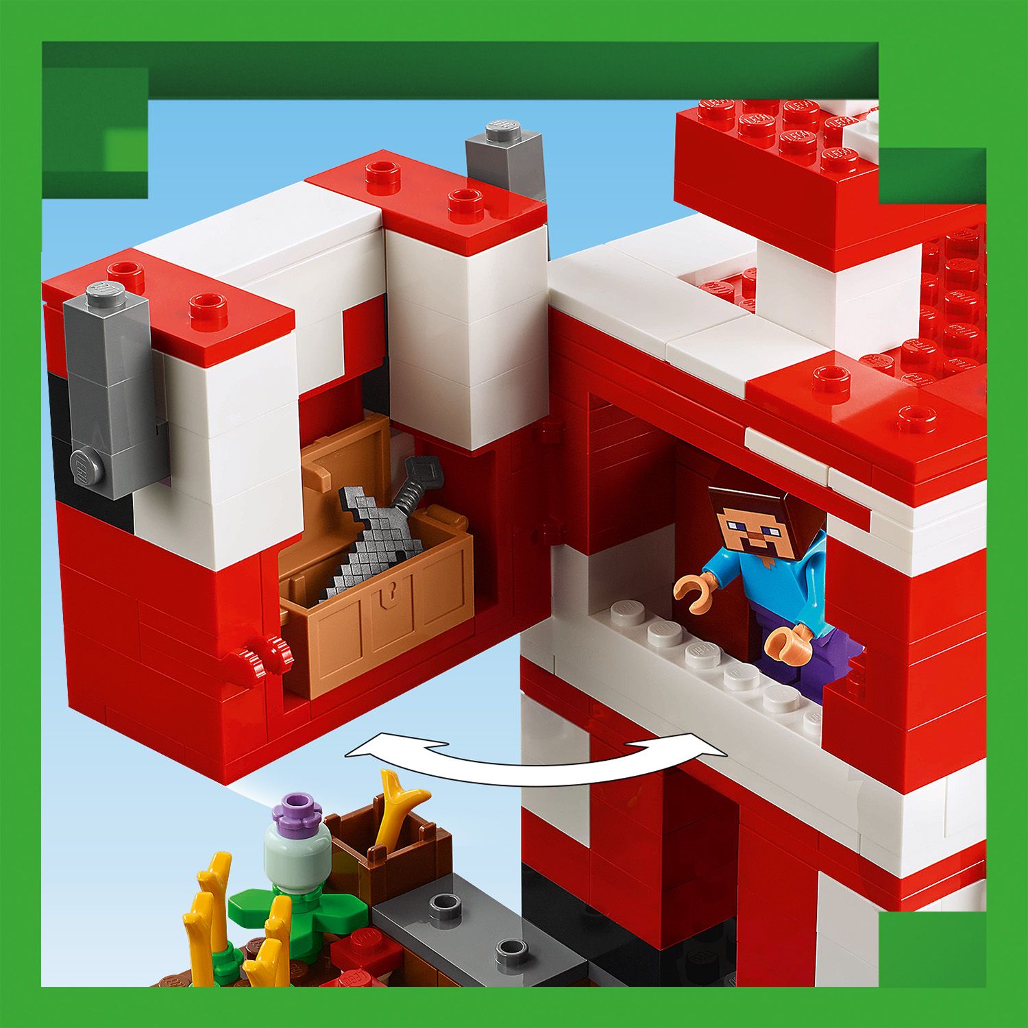 Lego Minecraft 21270 The Mooshroom House Toy Playset for Ages 8 and Up Curious Minds