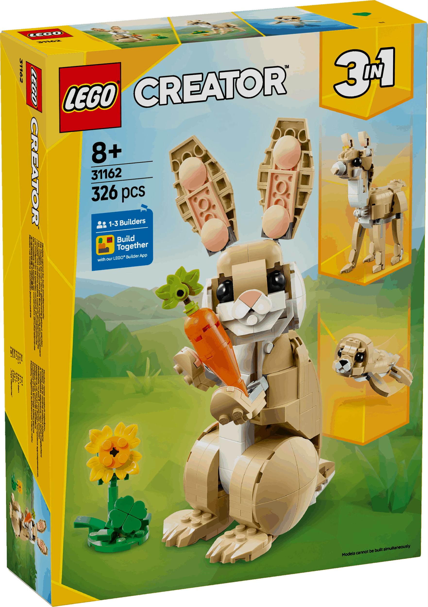 Lego Creator 3 in 1 31162 Cute Bunny Rebuildable Toy for Ages 8 and Up Curious Minds