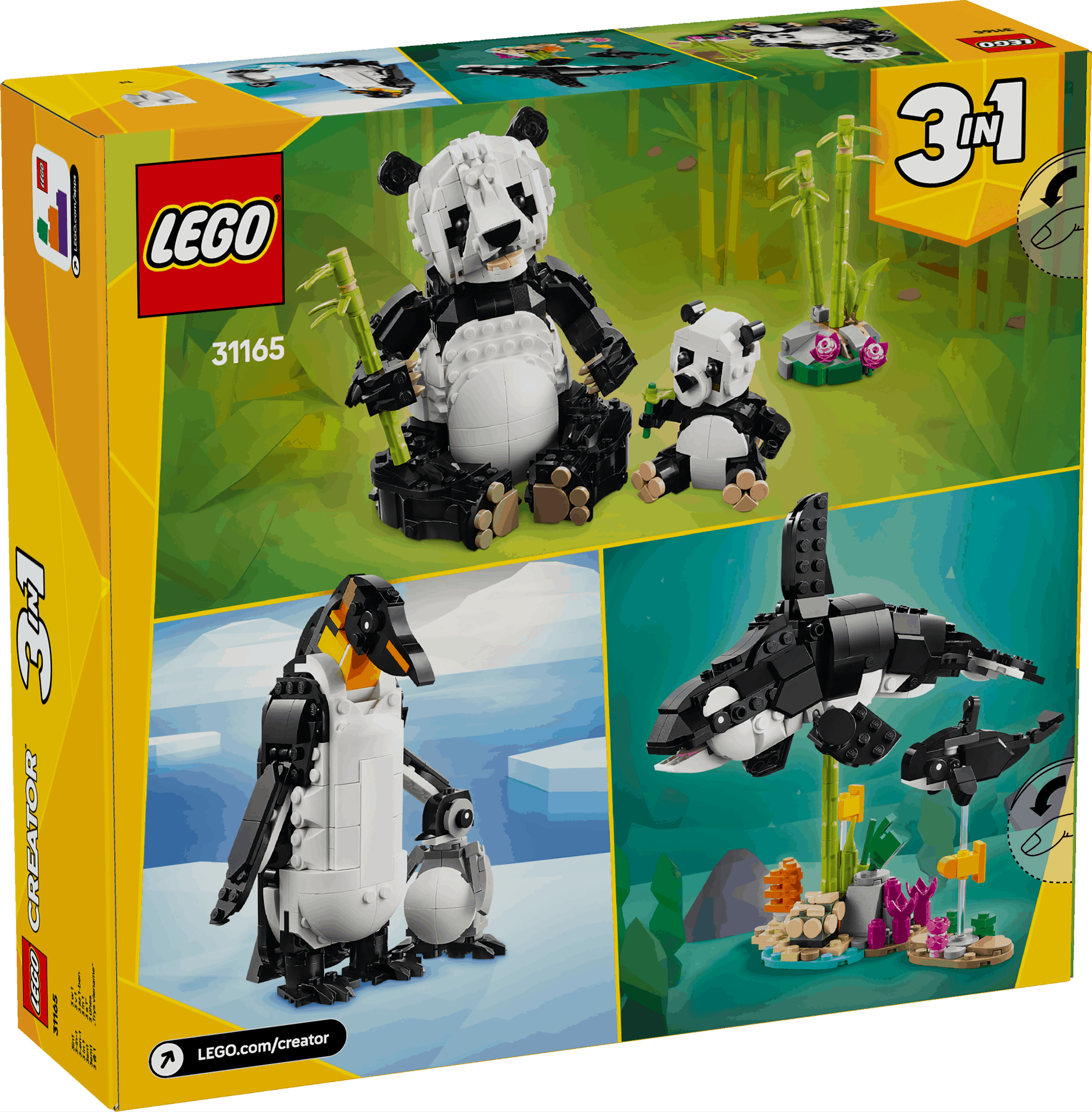 Lego Creator 3 in 1 31165 Wild Animals: Panda Family for Ages 8 and Up Curious Minds