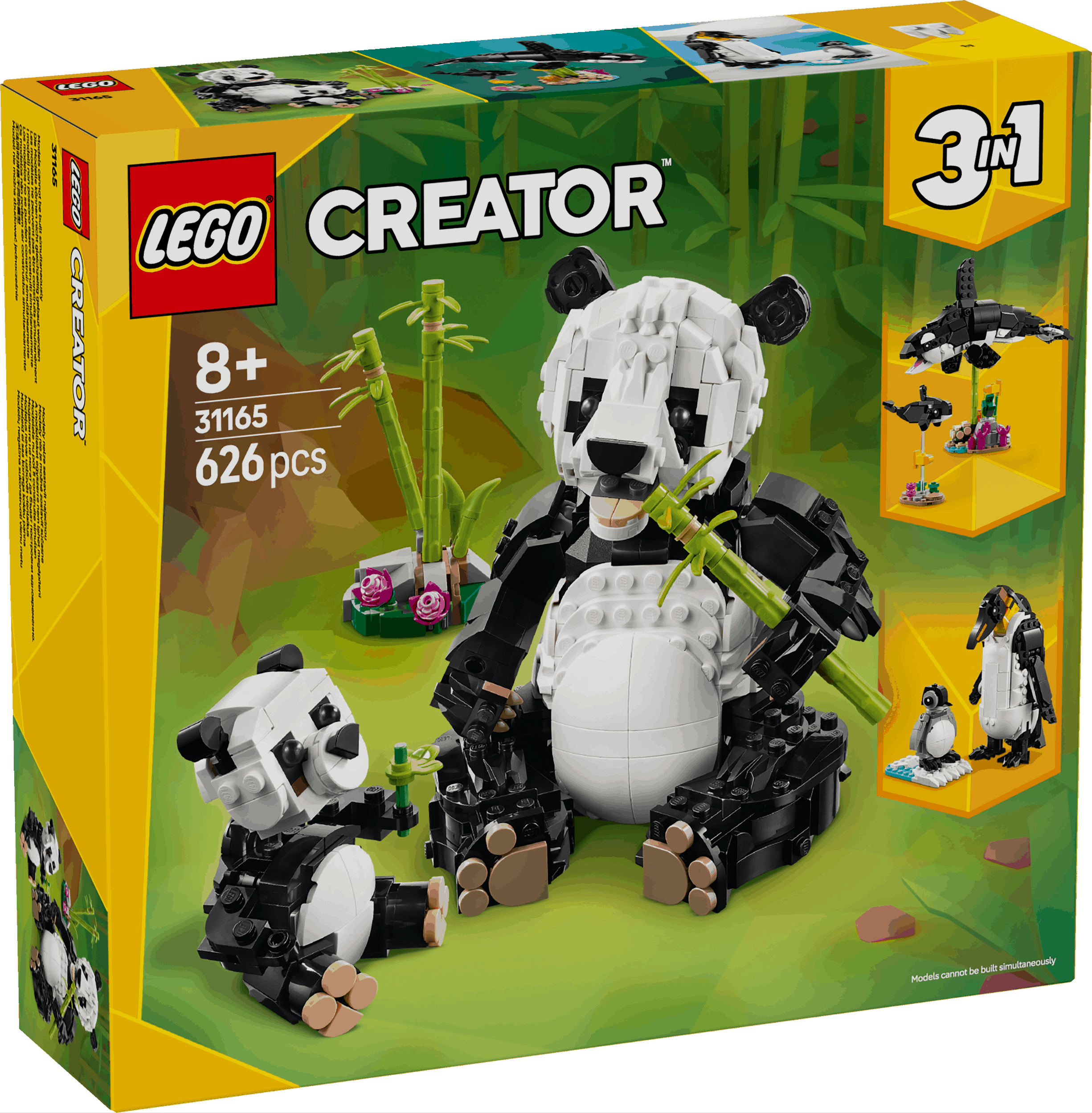 Lego Creator 3 in 1 31165 Wild Animals: Panda Family for Ages 8 and Up Curious Minds